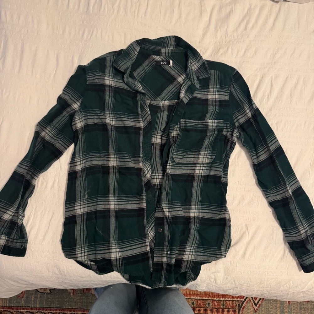 Urban outfitters BDG green plaid shirt